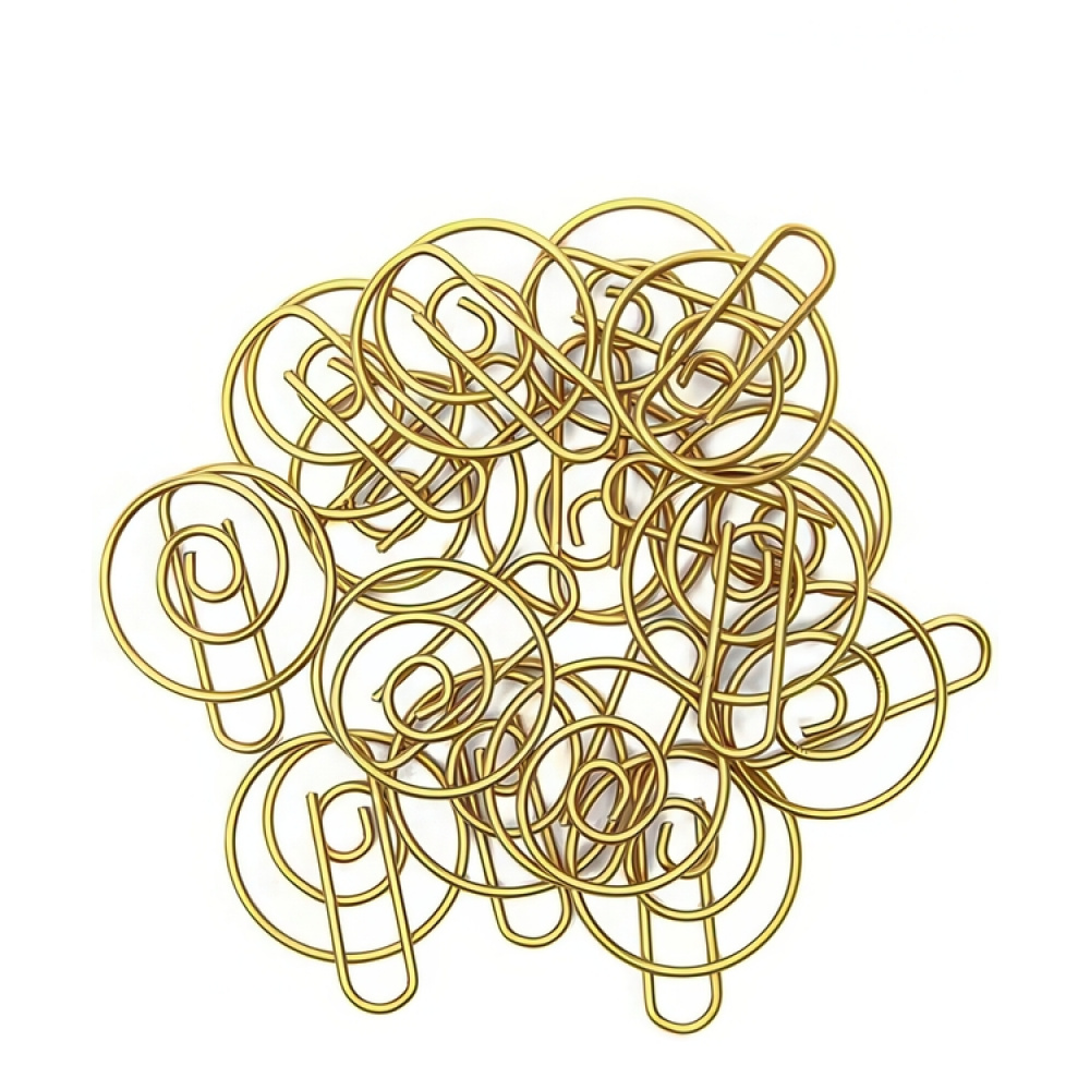 Runde binders SPIRAL, 15 stk., Monograph, messing i gruppen Oppbevaring / Kontorrekvisita hos SmartaSaker.se (42485)