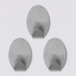 Selvklebende ovale kroker i metall 3-pack