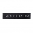 Selvklebende metallskilt, Nei takk til reklame