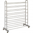 Utvidbar skohylle med hjul, 67–116 cm