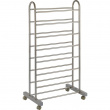 Utvidbar skohylle med hjul, 67–116 cm