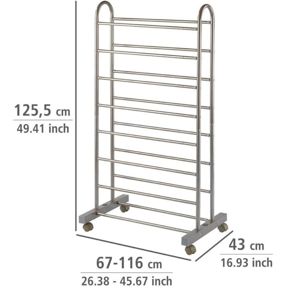 Utvidbar skohylle med hjul, 67–116 cm i gruppen Oppbevaring hos SmartaSaker.se (42561)