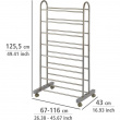 Utvidbar skohylle med hjul, 67–116 cm
