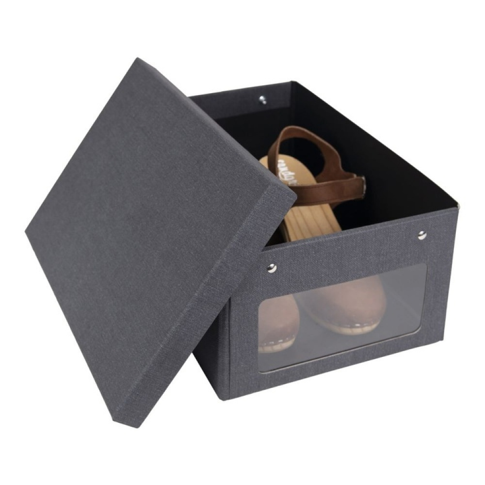 Skoeske med vindu, BIGSO BERTIL CANVAS, 34 x 23 x H 15 cm i gruppen Oppbevaring hos SmartaSaker.se (42564)
