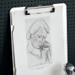 Skriveplate / Menyplate i aluminium, WRITE A4, Sølv