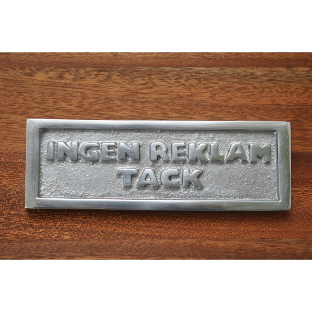 Aluminiumsskilt, Nei takk til reklame i gruppen Oppbevaring hos SmartaSaker.se (42616)