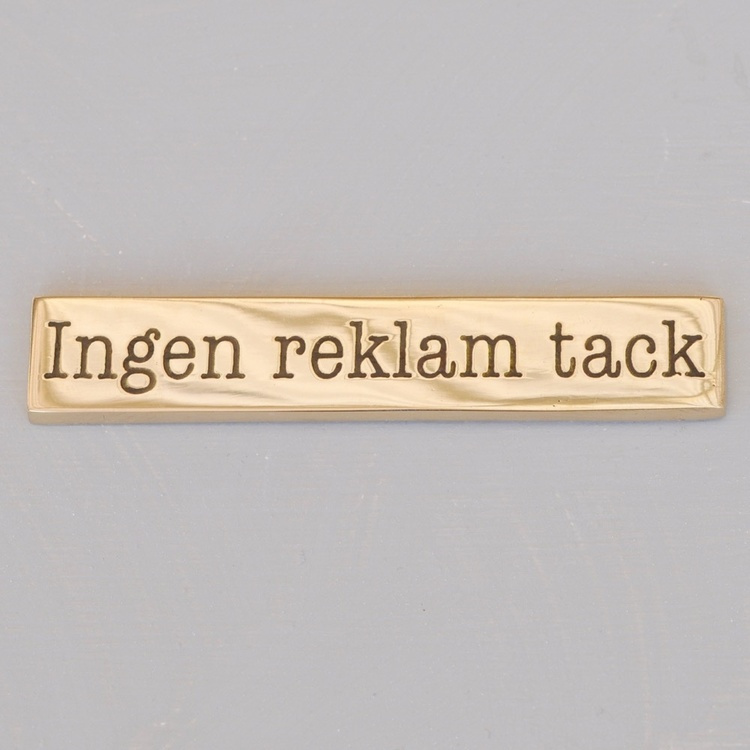Messingskilt, Nei takk til reklame i gruppen Oppbevaring hos SmartaSaker.se (42618)
