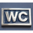Selvklebende WC-skilt, Blå