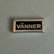 Metallskilt med ramme, Venner, Sort