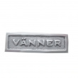 Metallskilt med ramme, Venner