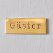 Gjesteskilt i polert messing