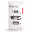 Kabelholder 3-pack, Katter, Kikkerland