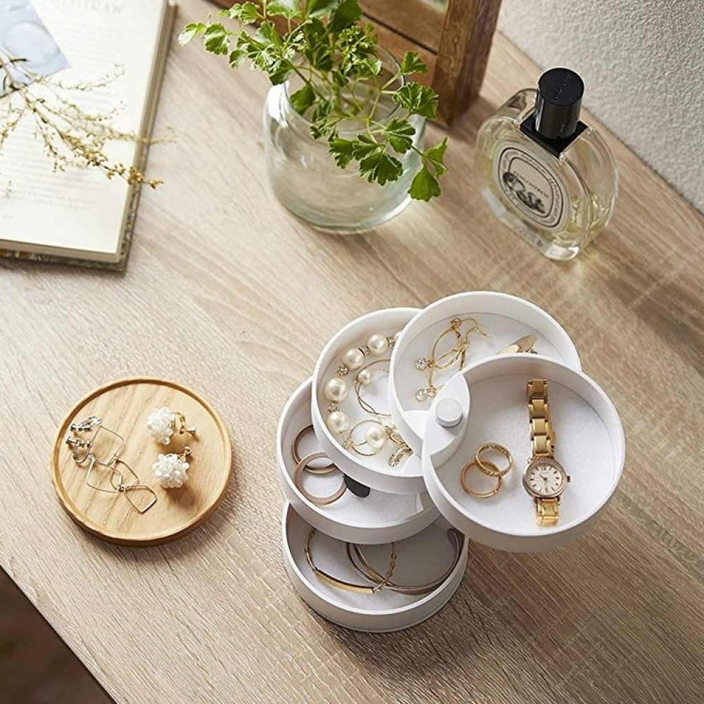 Rundt smykkeskrin med trelokk, Yamazaki i gruppen Oppbevaring hos SmartaSaker.se (42687)