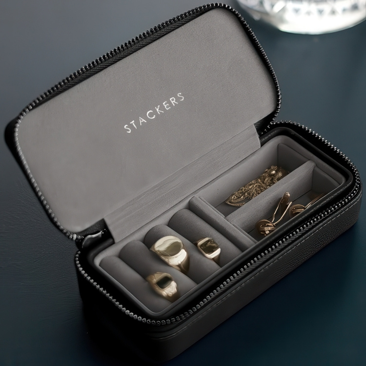 Smykkeskrin for reisen, Stackers, Sort i gruppen Oppbevaring / Oppbevaring på reise hos SmartaSaker.se (42697)
