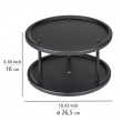 Dreieskive i metall, 2 etasjer, 26,5 cm