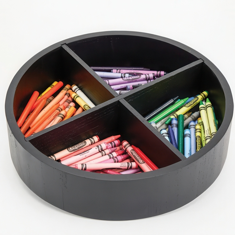 Dreieskive i tre med skillevegger, 30,5 cm, The Home Edit, Svart i gruppen Oppbevaring hos SmartaSaker.se (42740)