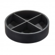 Dreieskive i tre med skillevegger, 30,5 cm, The Home Edit, Svart