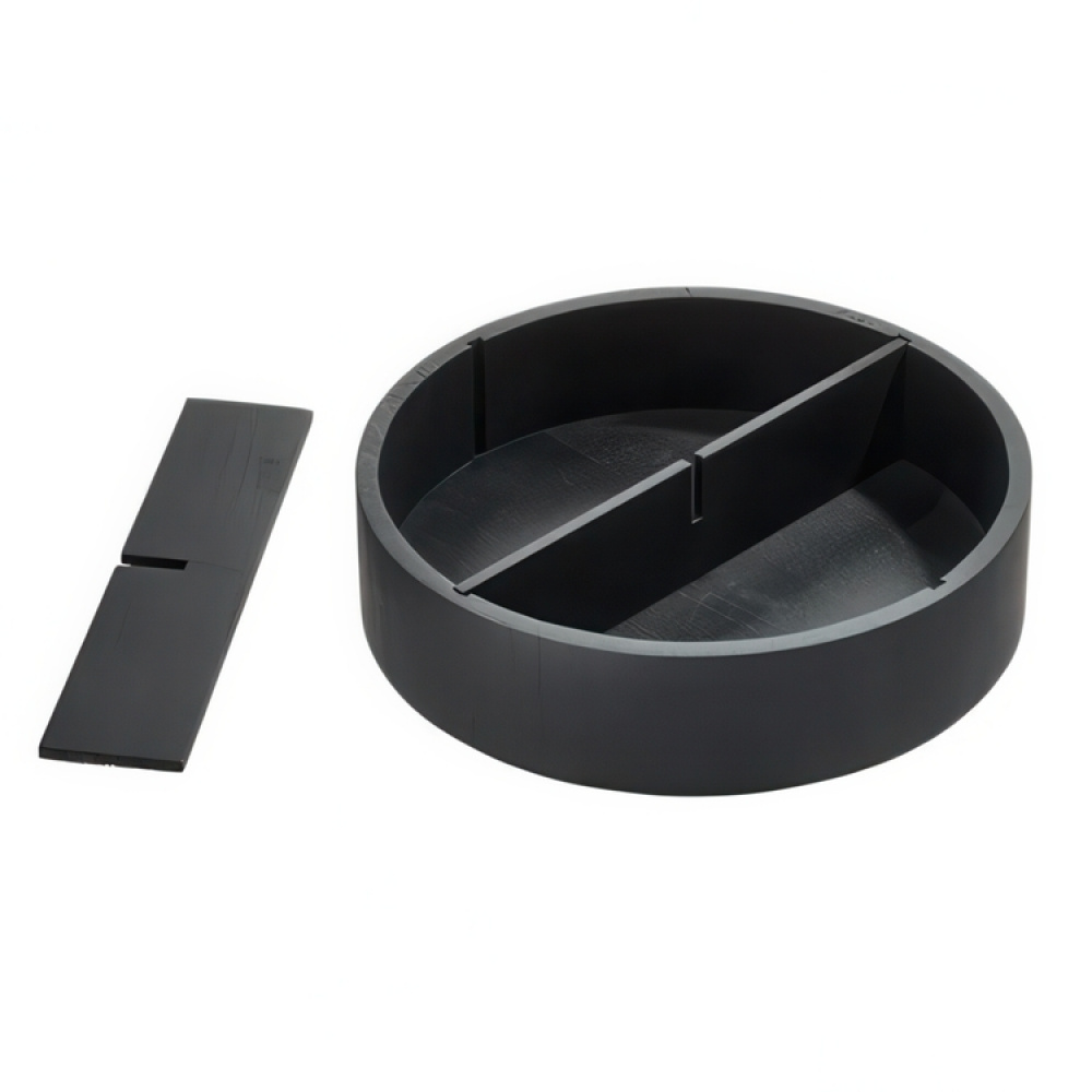 Dreieskive i tre med skillevegger, 30,5 cm, The Home Edit, Svart i gruppen Oppbevaring hos SmartaSaker.se (42740)
