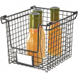 Stablebar metallkurv med etiketteholder, Small Svart