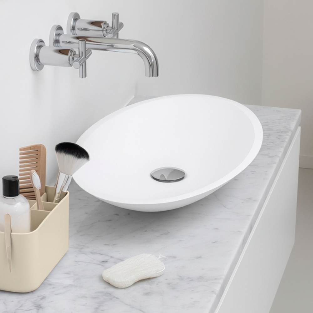 Stort tannbørsteglass med oppbevaring, Brabantia, Beige i gruppen Oppbevaring / Baderomsoppbevaring hos SmartaSaker.se (42859)