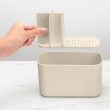 Stort tannbørsteglass med oppbevaring, Brabantia, Beige
