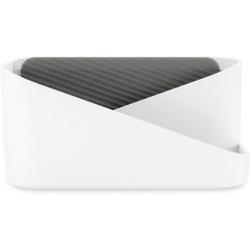 Holder for hårføner m.m., UMBRA GLAM HAIR TOOLS ORGANISER, 26,5 x 17 x H 12,5 cm, Hvit / grå i gruppen Oppbevaring / Baderomsoppbevaring hos SmartaSaker.se (42870)