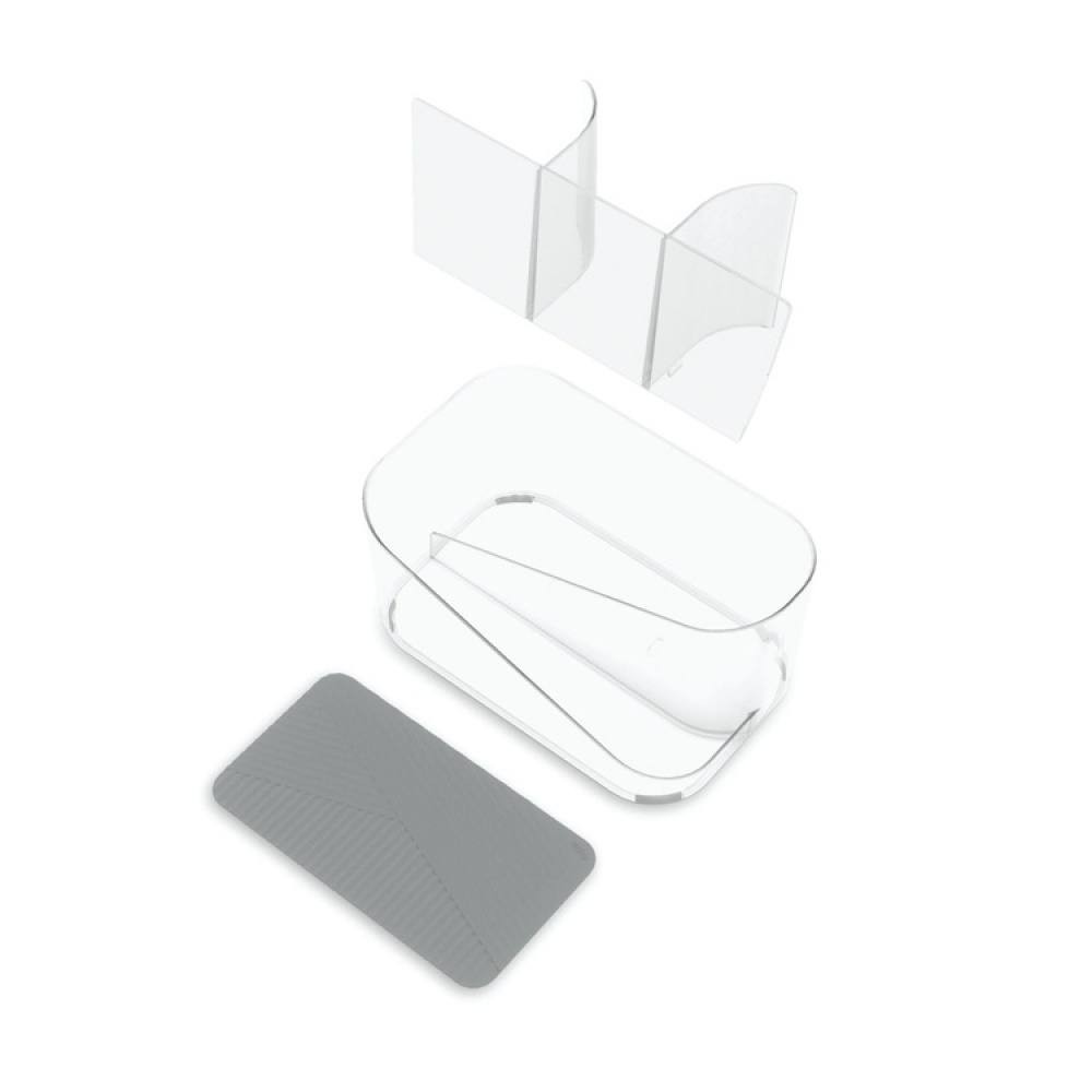 Holder for hårføner m.m., UMBRA GLAM HAIR TOOLS ORGANISER, 26,5 x 17 x H 12,5 cm, Klar / grå i gruppen Oppbevaring / Baderomsoppbevaring hos SmartaSaker.se (42871)