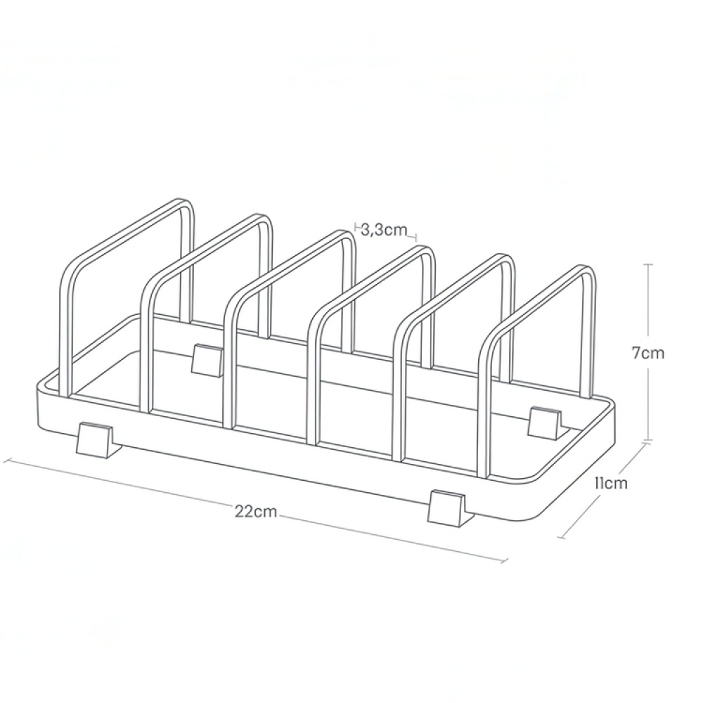 Stativ for tallerkener, TOWER DISH STAND, 22 x 11 x H 7 cm, Yamazaki i gruppen Oppbevaring / Kjøkkenskap / Oppvaskkummer og oppvaskbenk hos SmartaSaker.se (42878)