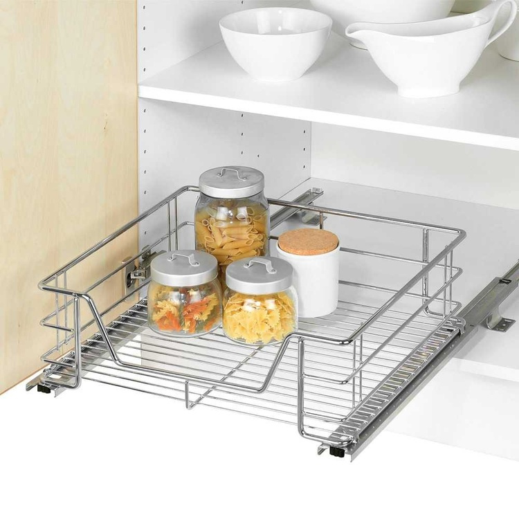 Uttrekkbar hylle for kjøkkenskap, 51x40 cm i gruppen Oppbevaring / Kjøkkenskap / Organisere kjøkkenskap / Under hyllen-lagring hos SmartaSaker.se (43163)