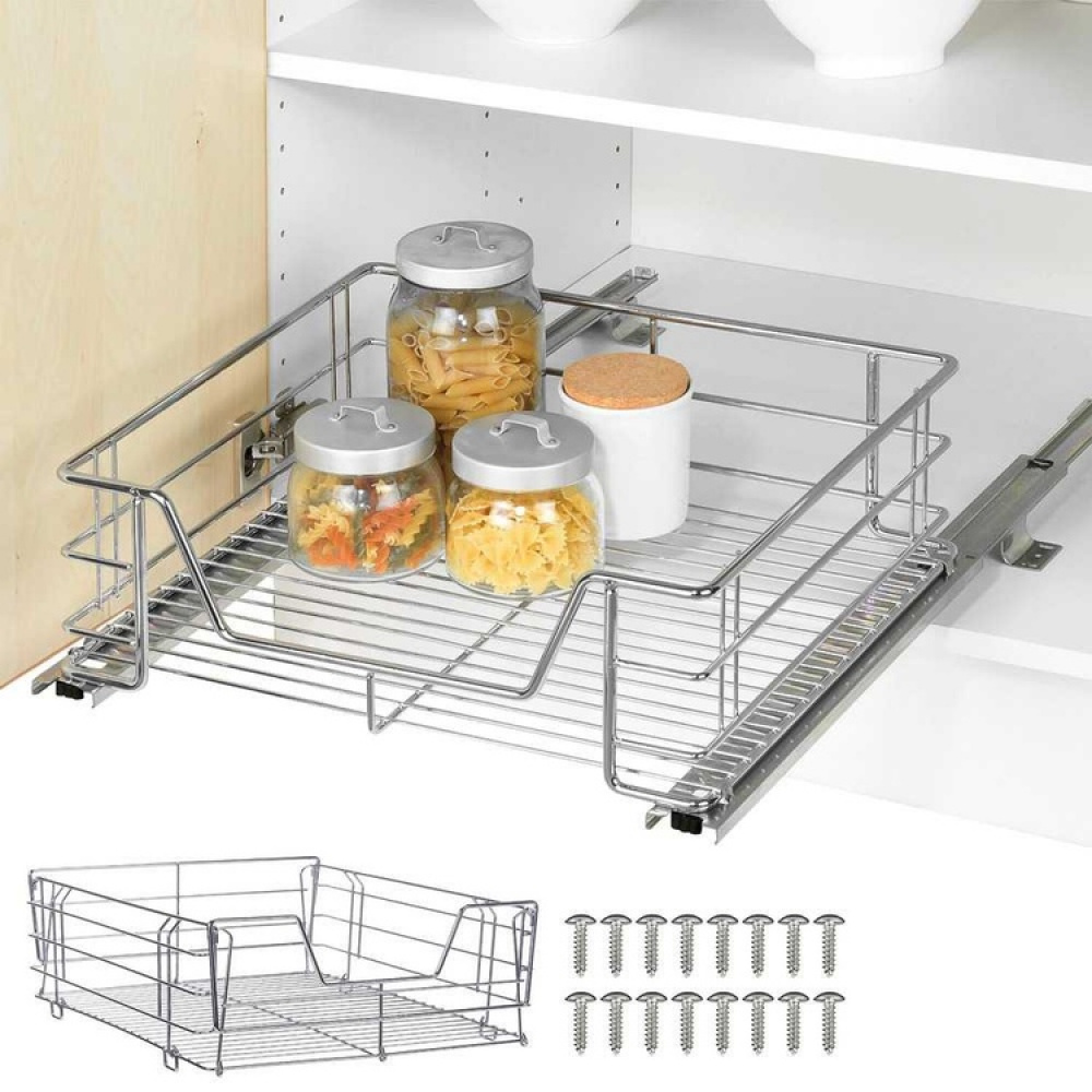 Uttrekkbar hylle for kjøkkenskap, 51x40 cm i gruppen Oppbevaring / Kjøkkenskap / Organisere kjøkkenskap / Under hyllen-lagring hos SmartaSaker.se (43163)