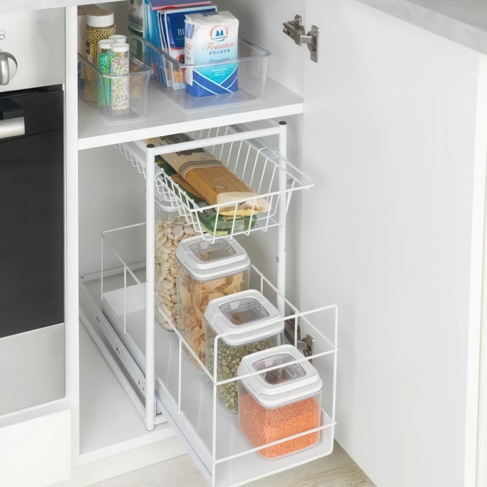 Uttrekkbare oppbevaringskurver for skap, 45x23 cm, Wenko i gruppen Oppbevaring hos SmartaSaker.se (43173)
