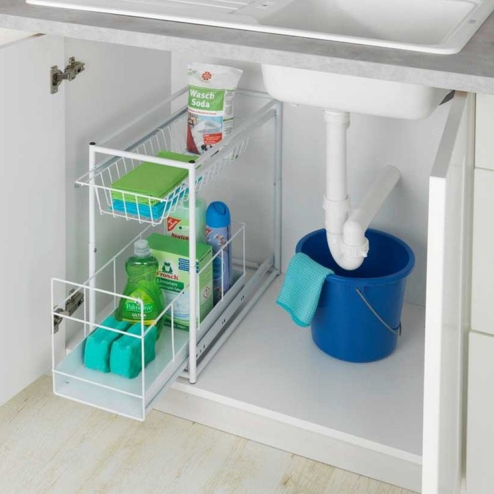Uttrekkbare oppbevaringskurver for skap, 45x23 cm, Wenko i gruppen Oppbevaring hos SmartaSaker.se (43173)