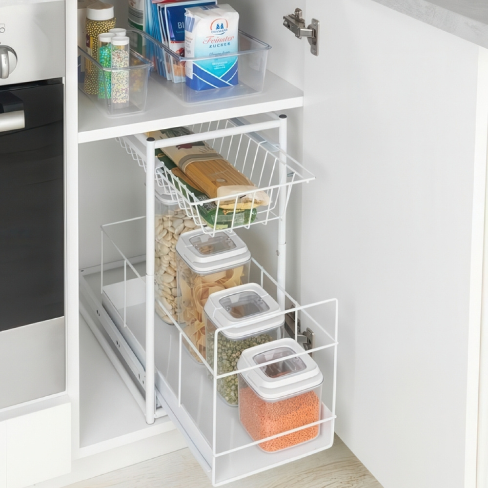 Uttrekkbare oppbevaringskurver for skap, 45x23 cm, Wenko i gruppen Oppbevaring hos SmartaSaker.se (43173)