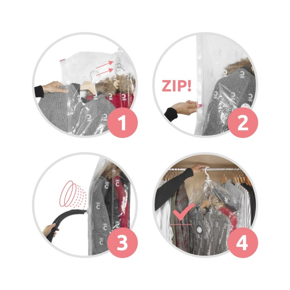 Kort vakuumpose med kleshenger, 70x105 cm, Compactor i gruppen Oppbevaring hos SmartaSaker.se (43188)