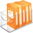 Åpen boks, stablebar, smal, RPET Cabinet Bin, 25,4 x 10,8 x H 12,7 cm, transparent