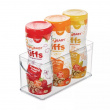 Åpen boks, stablebar, smal, RPET Cabinet Bin, 25,4 x 10,8 x H 12,7 cm, transparent