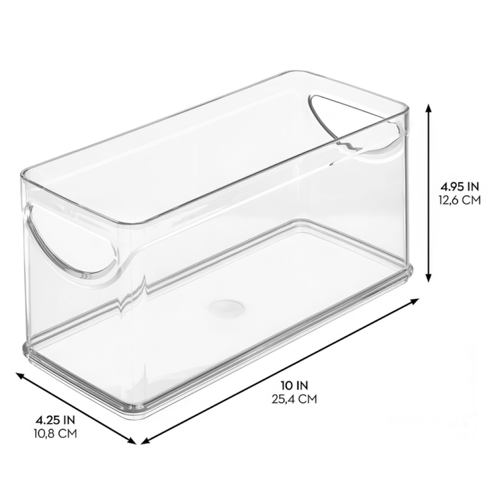 Åpen boks, stablebar, smal, RPET Cabinet Bin, 25,4 x 10,8 x H 12,7 cm, transparent i gruppen Oppbevaring / Kjøkkenskap hos SmartaSaker.se (43266)